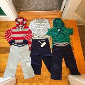 Gymboree boys outfits size 3/4T Vibrant Red and Soft Gray Hoodie